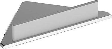 Keuco Eck-Duschablage aus Aluminium, silber eloxiert, inkl. Glas-Abzieher, weiß, 24,2x24,5x6,3cm, Wandmontage in der Dusche, Duschregal, Edition 400 im Sale